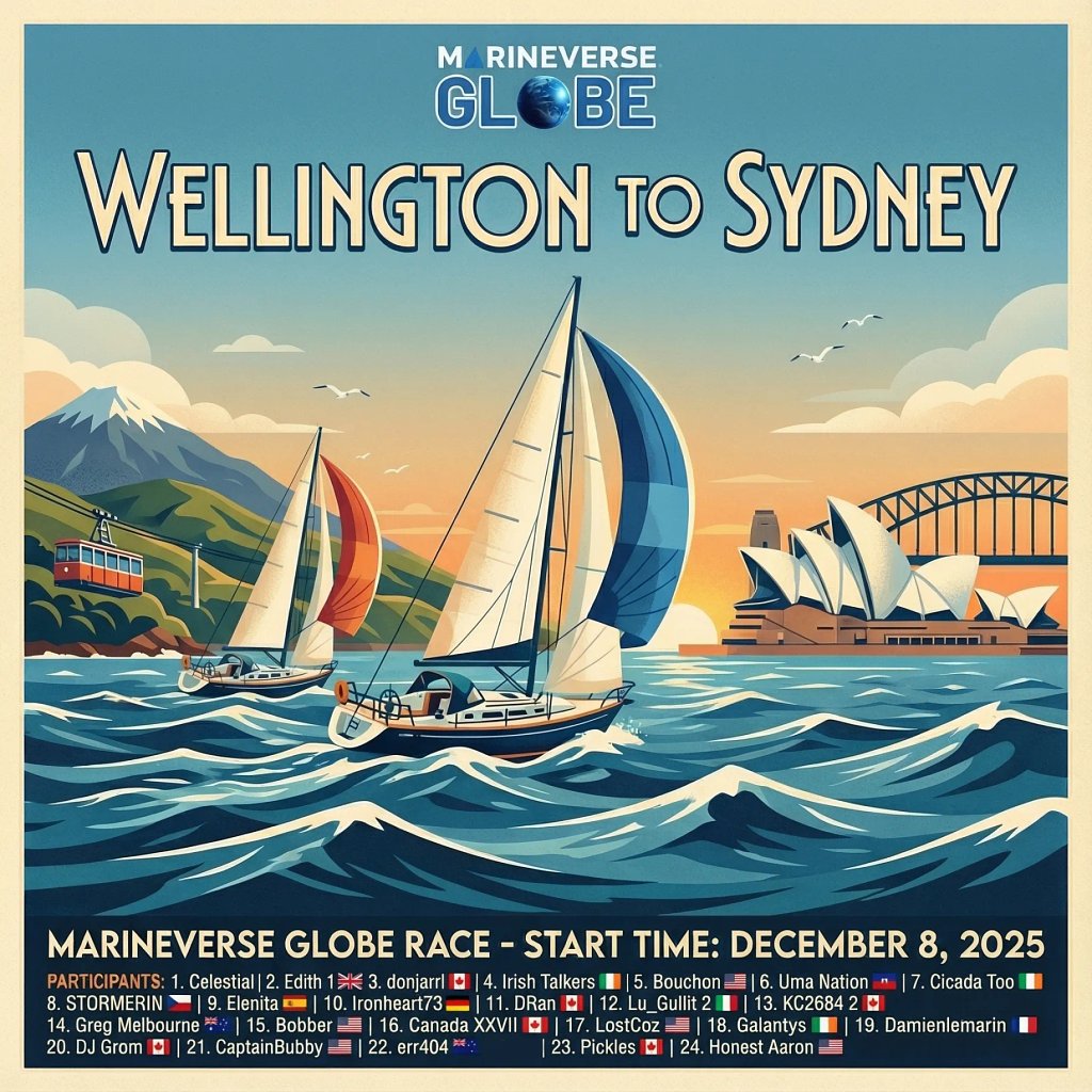 Wellington Races Wellington to Sydney 2025 - Globe Race | MarineVerse